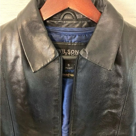 Wilsons Leather Pelle Studio Black Leather Jacket Womens Small Soft Real Leather - Picture 2 of 9